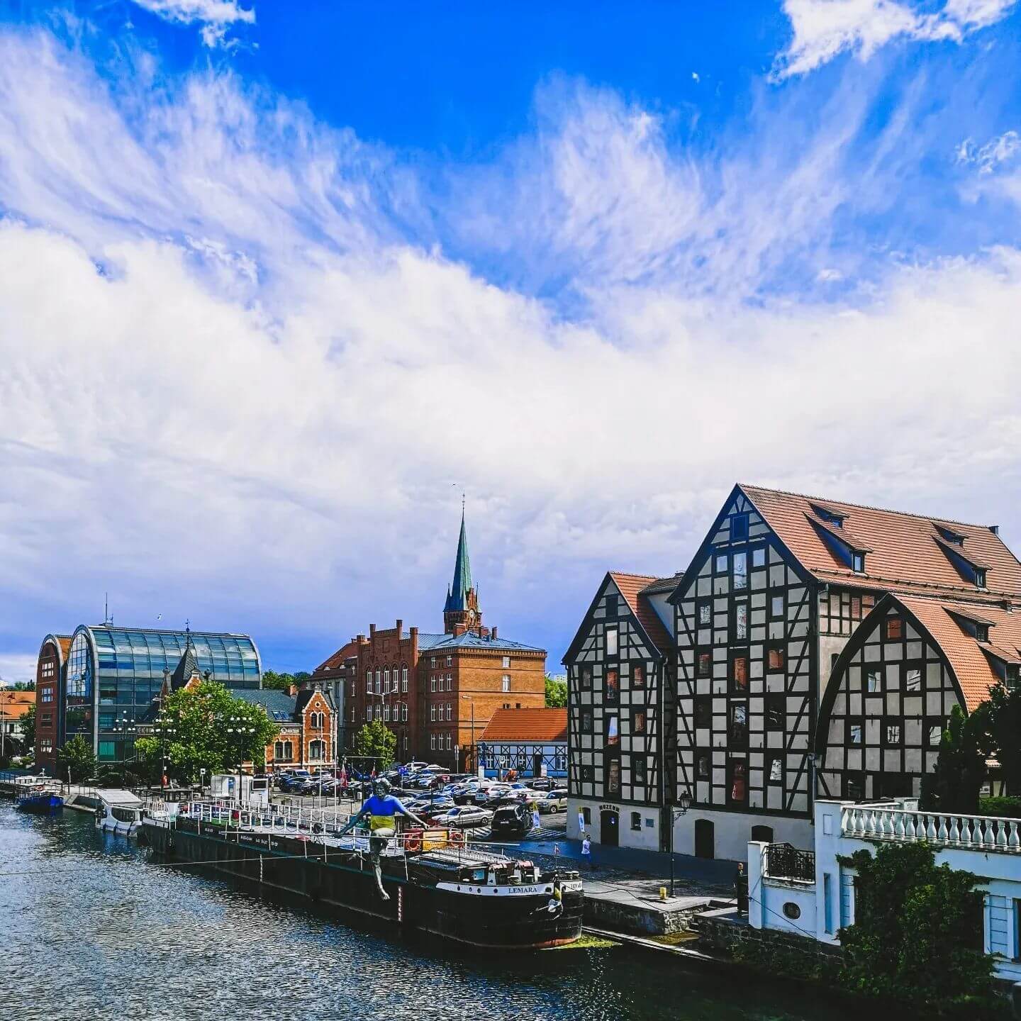 View of the Brda River in Bydgoszcz